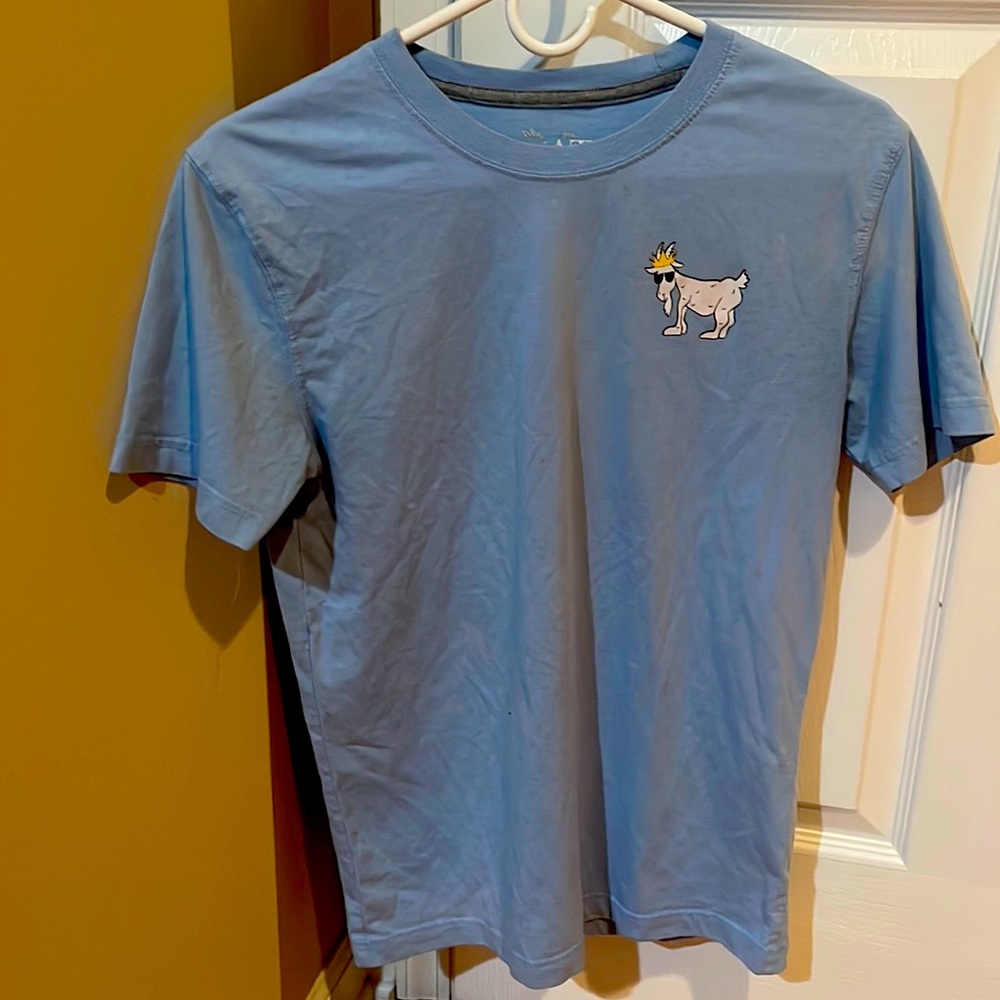 Goat USA light blue adult small tee shirt
